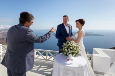 symbolic wedding Imerovigli